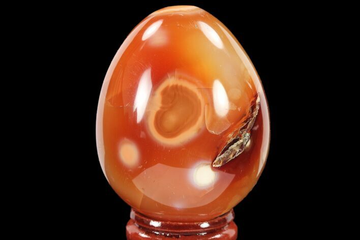 Colorful, Polished Carnelian Agate Egg - Madagascar #134557